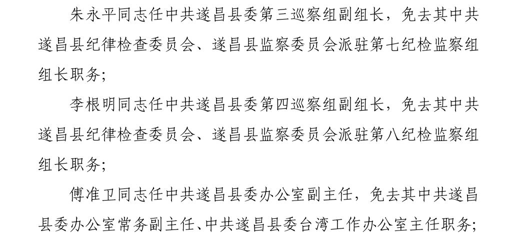 西双版纳干部任免信息公示——最新公布动态